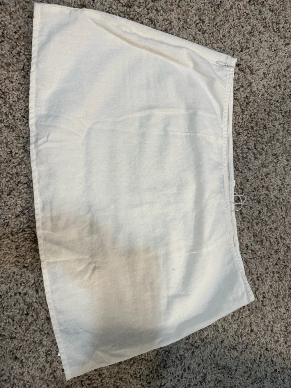Mango White Mini Skirt with Knot Buttons